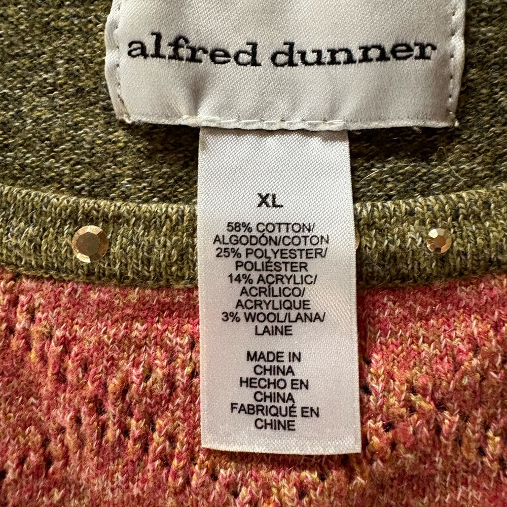 Alfred Dunner Multicolor Patchwork Sweater - image 2